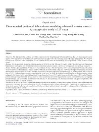 Disseminated Peritoneal Tuberculosis Simulating Advanced Ovarian Cancer: a Retrospective Study of 17 Cases