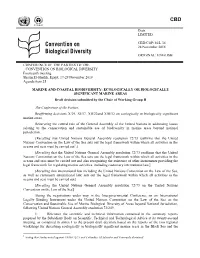 ECOLOGICALLY OR BIOLOGICALLY SIGNIFICANT MARINE AREAS Draft Decision Submitted by the Chair of Working Group II