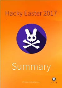 Hacky Easter Summary 2017