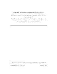 Prediction of Short Linear Protein Binding Regions