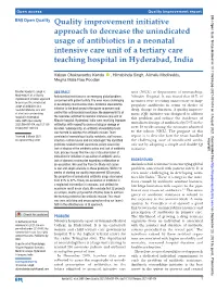 Quality Improvement Initiative Approach to Decrease The