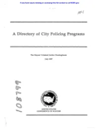 A Directory of City Policing Programs