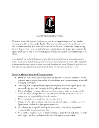 Acolyte Manual