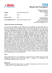 Antigen HLA-A*0201 MHC Class I Clone OP67 Product Code 9467