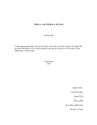 Kristen Bell a Dissertation Submitted to the Faculty of the University of North
