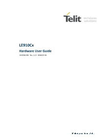 Le910cx Hardware User Guide 1VV0301298 Rev
