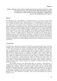 Palaeoenvironmental and Climatic Changes