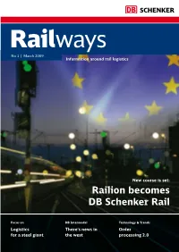 Railion Becomes DB Schenker Rail