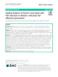 Spatial Analysis of Factors Associated with HIV