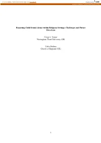 1 Reporting Child Sexual Abuse Within Religious Settings