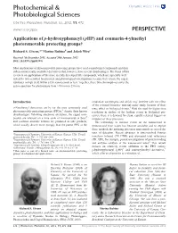 And Coumarin-1-Ylmehtyl Photoremovable Protecting Groups