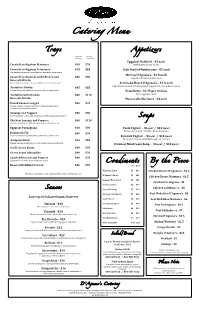 Catering Menu