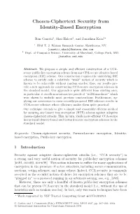 Chosen-Ciphertext Security from Identity-Based Encryption