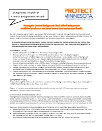 Criminal Background Checks and Red Flag Bills