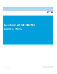 Day 3 Codex HACCP Vs ISO 22000