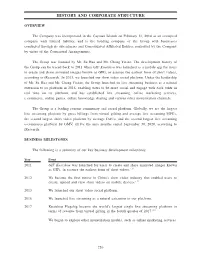 History and Corporate Structure