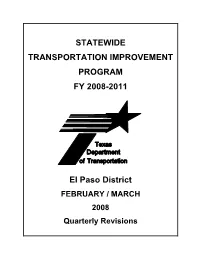 Statewide Transportation Improvement Program Fy 2008-2011