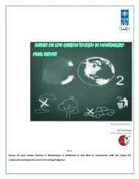 Survey on Low Carbon Tourism in Montenegro Final Report