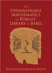 The Unimaginable Mathematics of Borges' Library of Babel S