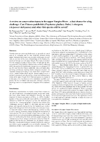 A Review on Conservation Issues in the Upper Yangtze River – a Last