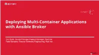 Deploying Multi-Container Applications with Ansible Broker