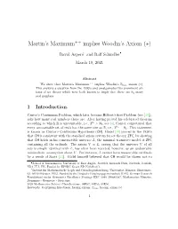 Martin's Maximum Implies Woodin's Axiom