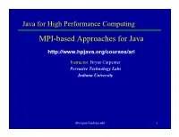 MPI-Based Approaches for Java