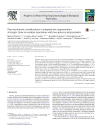 Pharmacokinetic Considerations in Antipsychotic Augmentation Strategies: How to Combine Risperidone with Low-Potency Antipsychotics