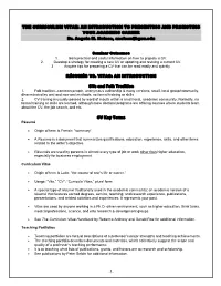 THE CURRICULUM VITAE: an INTRODUCTION to PRESENTING and PROMOTING YOUR ACADEMIC CAREER Dr