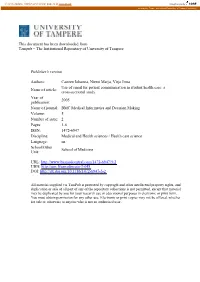 This Document Has Been Downloaded from Tampub – the Institutional Repository of University of Tampere Publisher's Version Auth