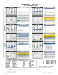 2020-2021 School Year Calendar