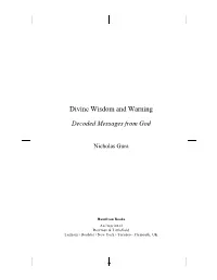 Divine Wisdom and Warning
