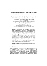 Expert Feature-Engineering Vs. Deep Neural Networks: Which Is Better for Sensor-Free Affect Detection?