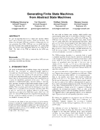 Generating Finite State Machines from Abstract State Machines