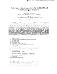 Performance Enhancement of a Vertical Tail Model with Sweeping Jet Actuators