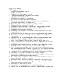 Specific Skills Check List © Ruth Ring Harvie 1990 1