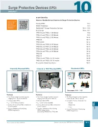 Surge Protective Devices (SPD) SPEEDFAXTM Section