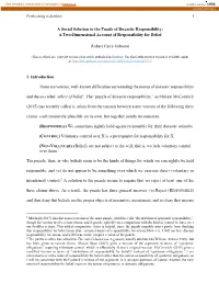 A Social Solution to the Puzzle of Doxastic Responsibility: a Two-Dimensional Account of Responsibility for Belief