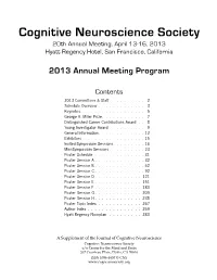 CNS 2013 Program