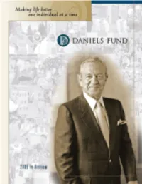 Daniels Fund SCHOLARSHIP PROGRAM