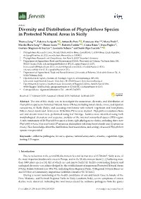 Diversity and Distribution of Phytophthora Species in Protected Natural Areas in Sicily