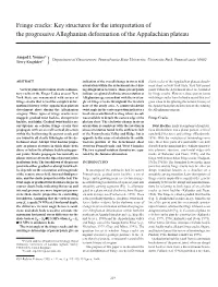 Fringe Cracks: Key Structures for the Interpretation of the Progressive Alleghanian Deformation of the Appalachian Plateau