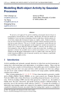 Modelling Multi-Object Activity by Gaussian Processes 1