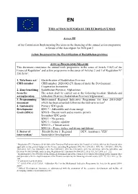 Of the Commission Implementing Decision on the Financing of the Annual Action Programme in Favour of the Asia Region for 2020 Part 3