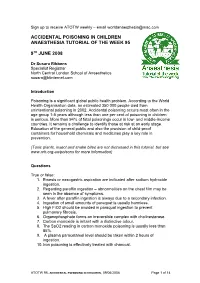 Sign up to Receive ATOTW Weekly – Email Worldanaesthesia@Mac.Com