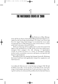 The Watershed Events of 2000