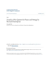 A Study of the Quintet for Piano and Strings by Richard Danielpour