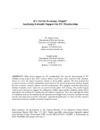 Analyzing Icelandic Support for EU Membership