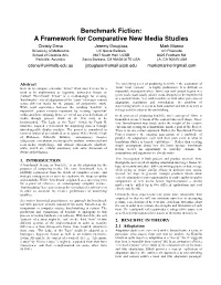 Benchmark Fiction: a Framework for Comparative New Media Studies