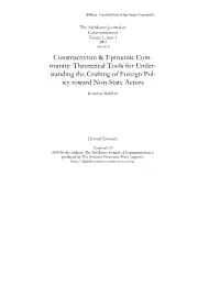 Constructivism & Epistemic Community